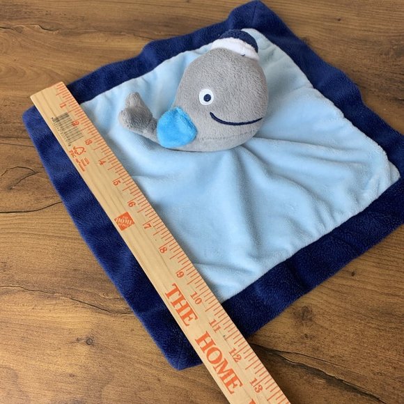 Bananafish Whale Sailor Fish Baby Blanket Security Lovey Soft Infant 12” x 12” - Picture 4 of 5